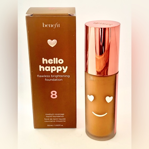 Benefit Hello Happy Flawless Brightening Foundation 30mL Shade 8 - Picture 1 of 8